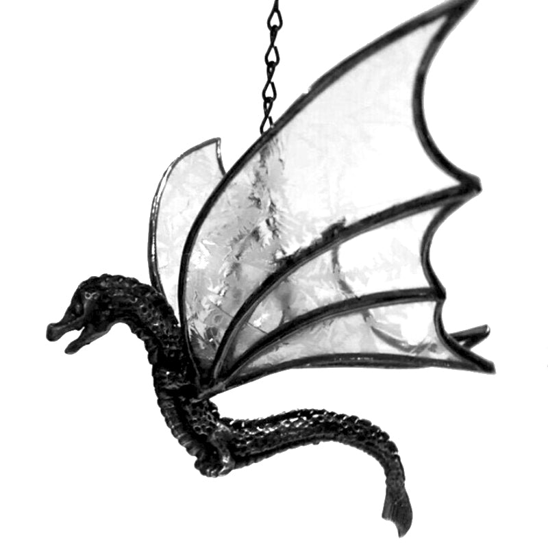 Hanging Dragon Stained Suncatcher Handmade Glass Window Decoration