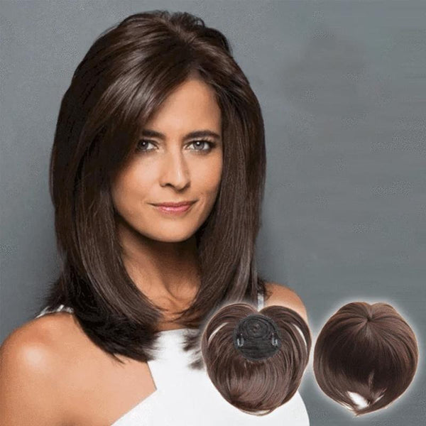 Short Natural Silky Clip-On Hair Topper