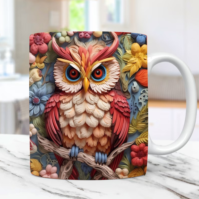 Owl Print Mug