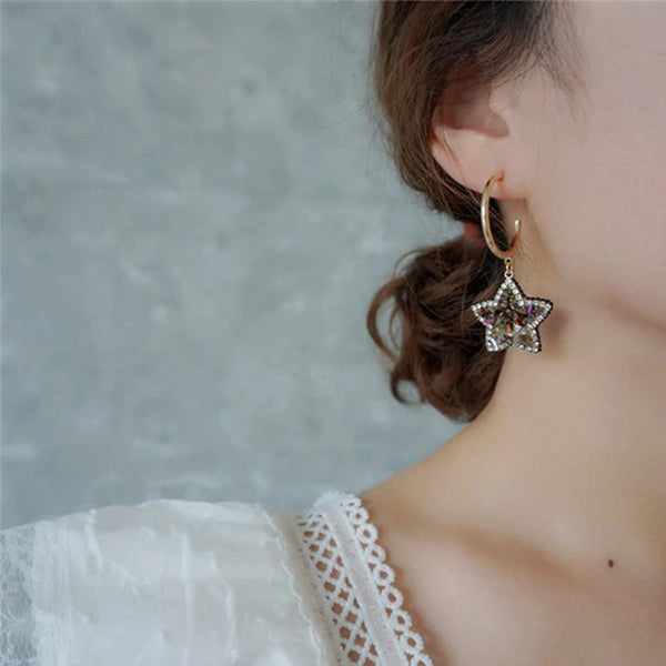 Crystal Star Earrings