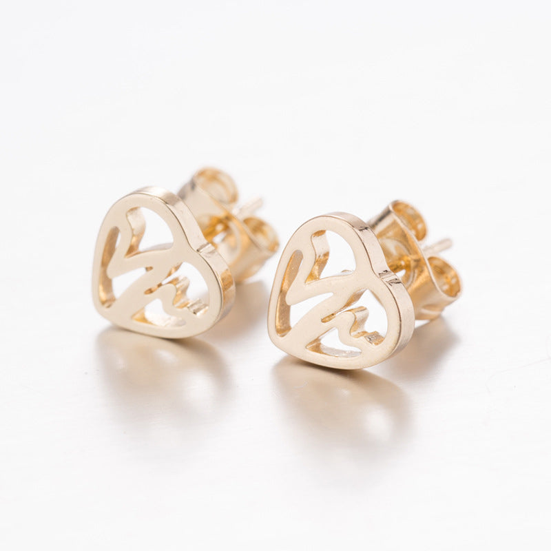 ECG Shaped Stud Earrings