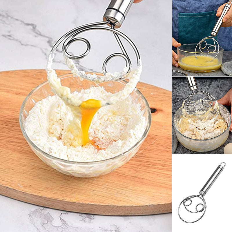 Stainless Steel Magic Dough Whisk Bread Whisk