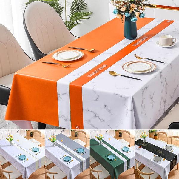 Marble Tablecloth Waterproof and Oil-proof