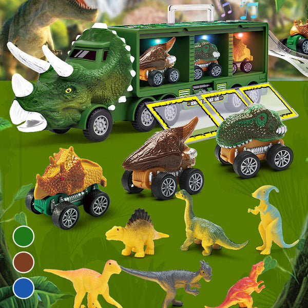 Music Dinosaur Carrier Truck Toy Set