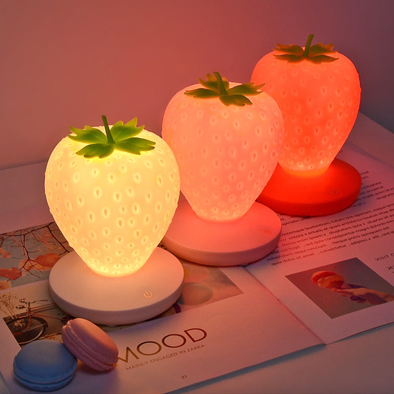 Strawberry Night Light Soft Silicone Table Lamp