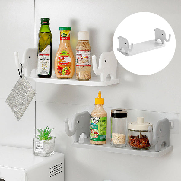 Multifunctional Elephant Shaped Storage Floating Shelf