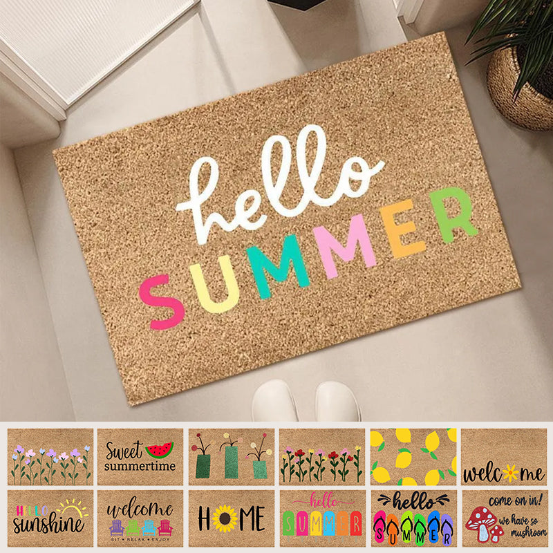 Welcome Decorative Doormat, Anti Slip Floor Mats for Entryway