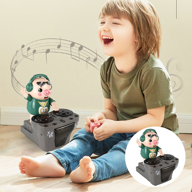 Electric DJ Swinging Piggy Toy