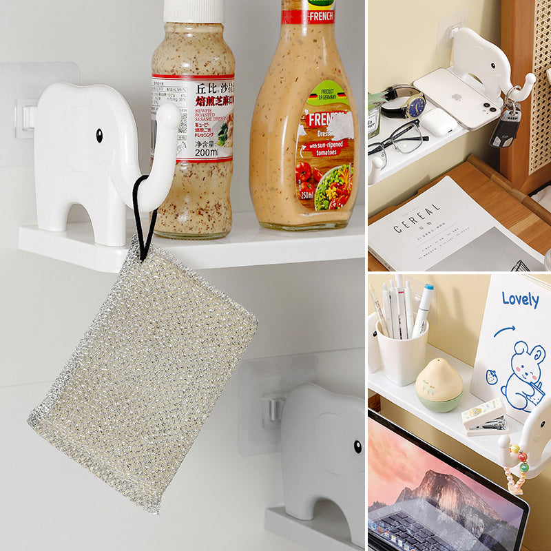 Multifunctional Elephant Shaped Storage Floating Shelf