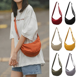 🌈Minimalist Dumpling Shape Casual Canvas Crossbody Bag