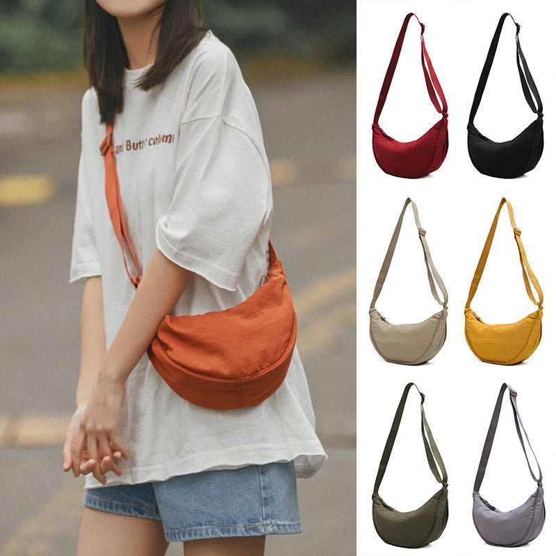 🌈Minimalist Dumpling Shape Casual Canvas Crossbody Bag