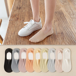 Solid Invisible Ice Silk Breathable Socks