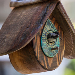 Hand Carved Wood Birdhouses