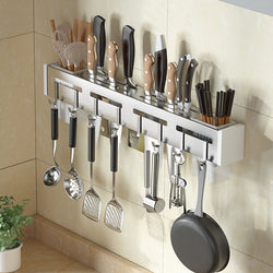 Multifunctional Kitchen Wall-Mounted Knife Holder, Utensil Organizer