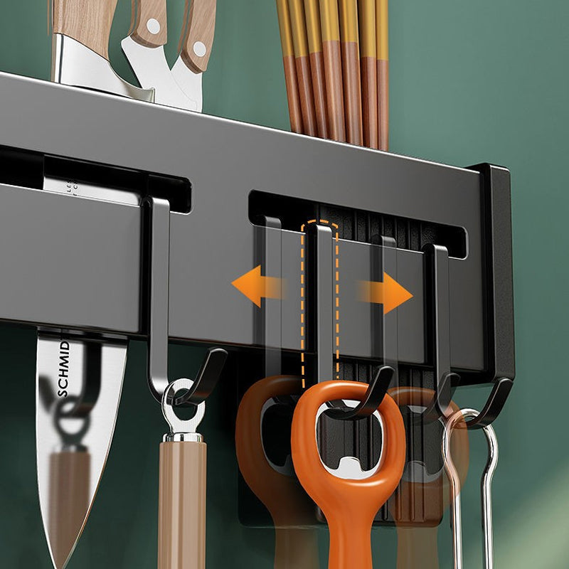 Multifunctional Kitchen Wall-Mounted Knife Holder, Utensil Organizer