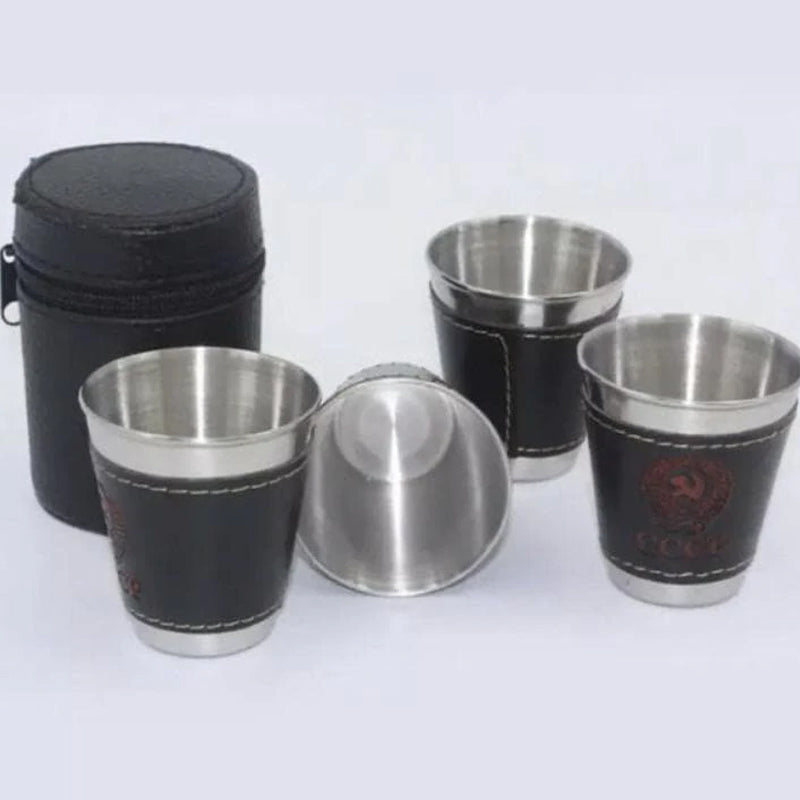 4 Packs Stackable Stainless Steel Cups Set