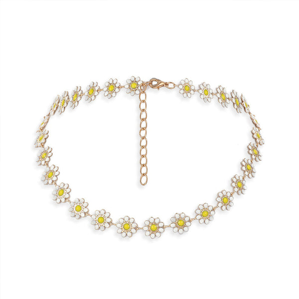 Dainty Daisy Flower Choker Necklace