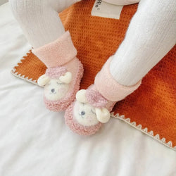 Baby Warm Floor Socks Cartoon Plush Cotton Toddler Shoes