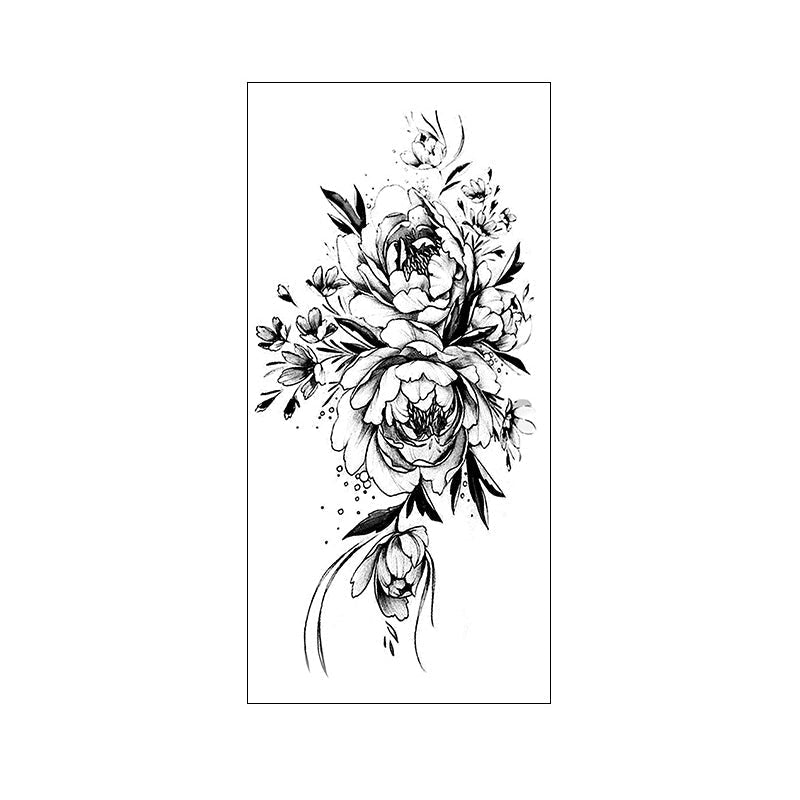 Sketch Flower Tattoo Stickers