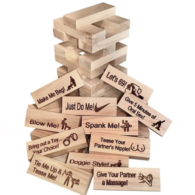 Super Naughty Block Tower Jenga Game - Valentine's Day Gift