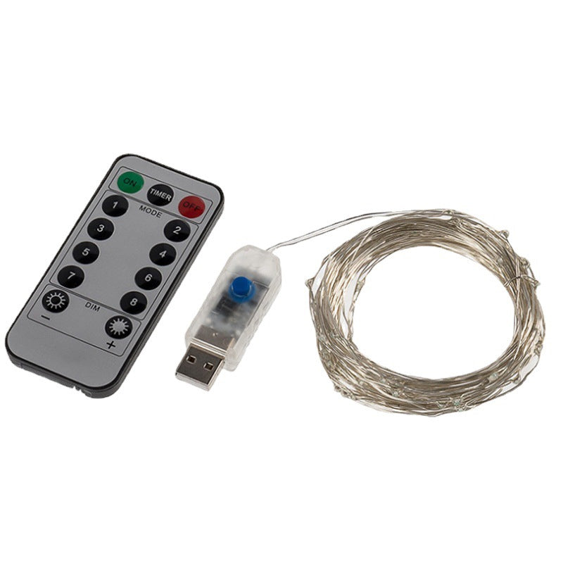USB Remote Control Copper Wire Light String for Holiday Decoration