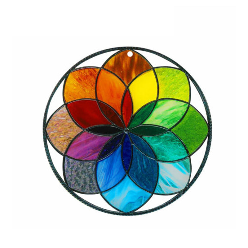 Stained Rainbow Window Panel Hanging Suncatcher