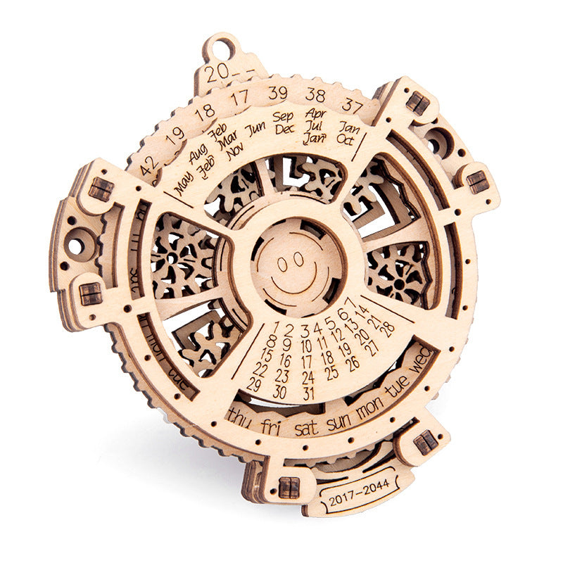 Wooden Gechanical Gear Perpetual Calendar Model Kits