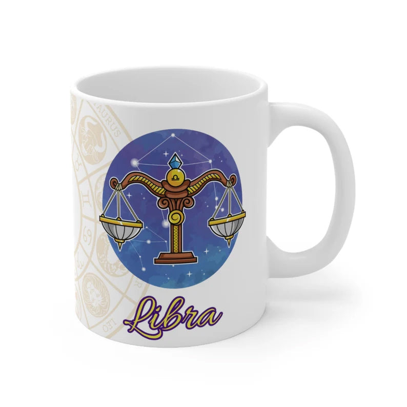 Libra Sign Coffee Cup Birthday Gift Mug