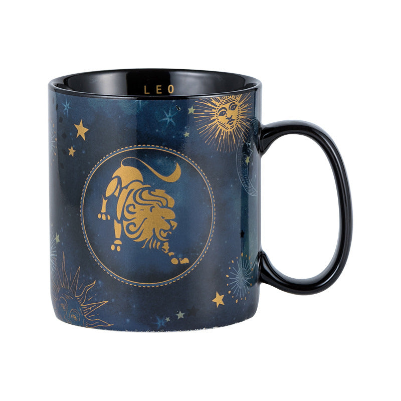 12 Constellations Mug Cobalt Blue Ceramic Coffee Mug