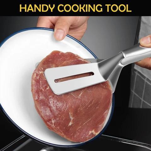 Multifunctional Frying Spatula Steak Clip Double-Sided  Shovel Clip - 304 Stainless Steel