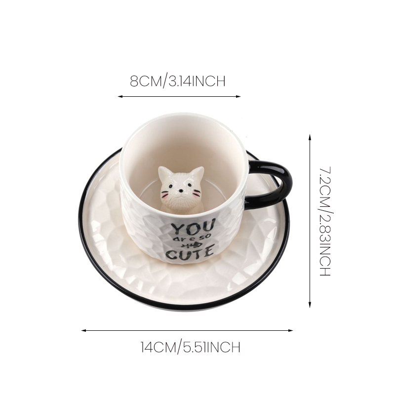 3D Cat Coffee Mug