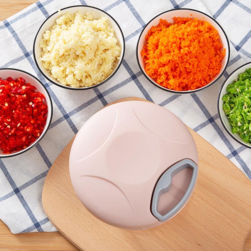 Manual Food Chopper, Hand Pull String Meat Grinder Vegetables Fruits Cutter