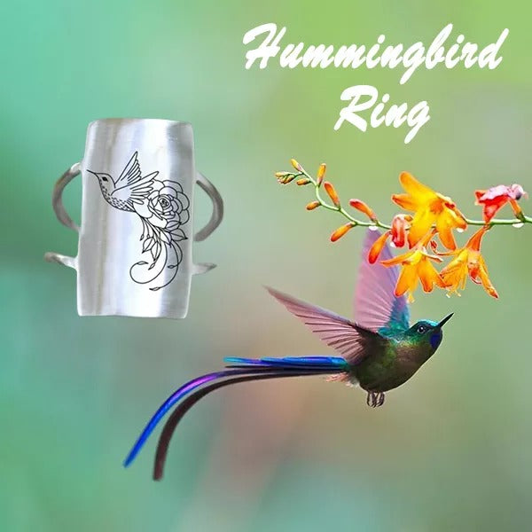 925 Sterling Silver Hummingbird Ring - Gift For Animal Lover