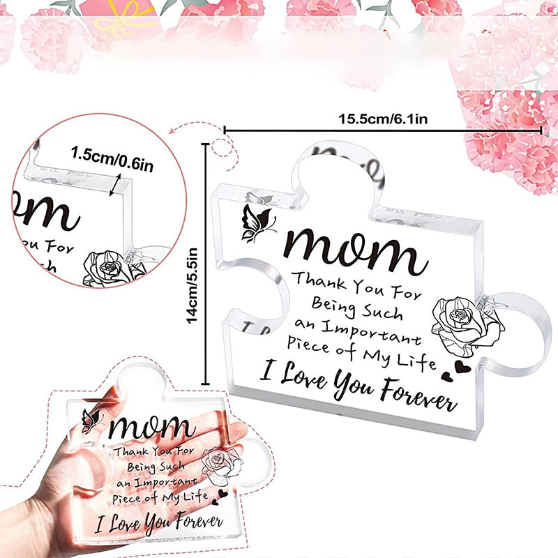 Engraved Block Puzzle Gifts Puzzle-Shaped Acrylic Plaque