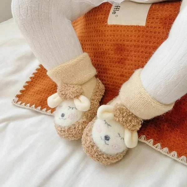 Baby Warm Floor Socks Cartoon Plush Cotton Toddler Shoes