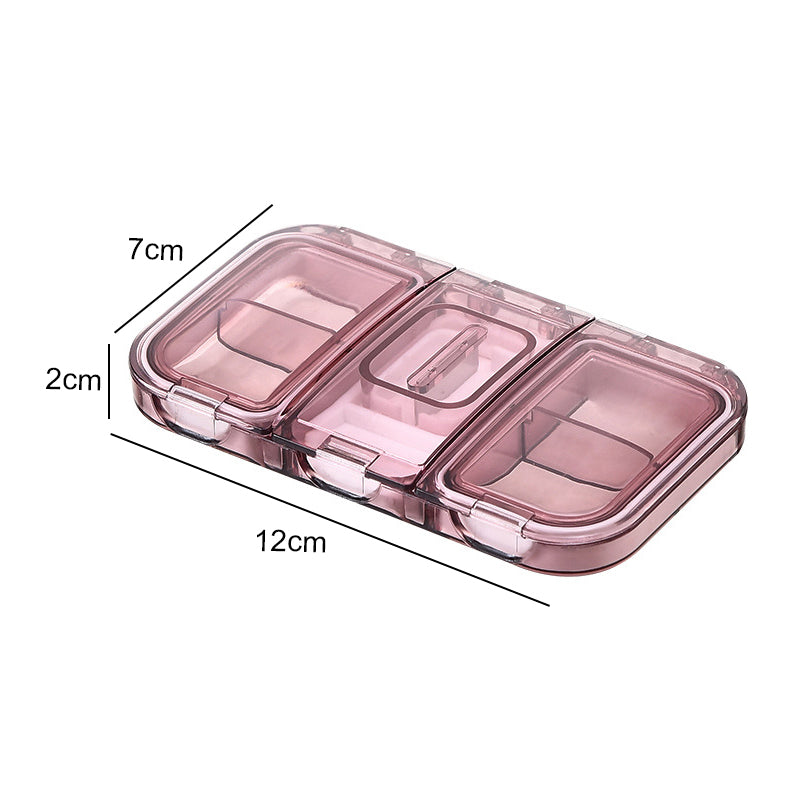 Rectangle Pill Case Organizer Container