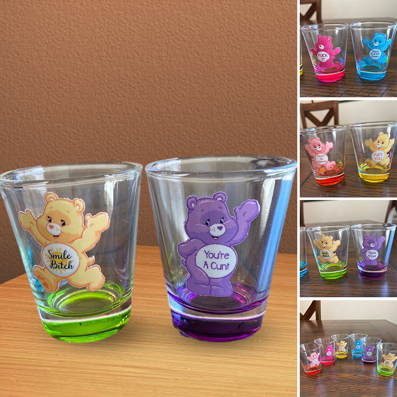 Swear Bears Shot Glasses Set, 6 Pieces