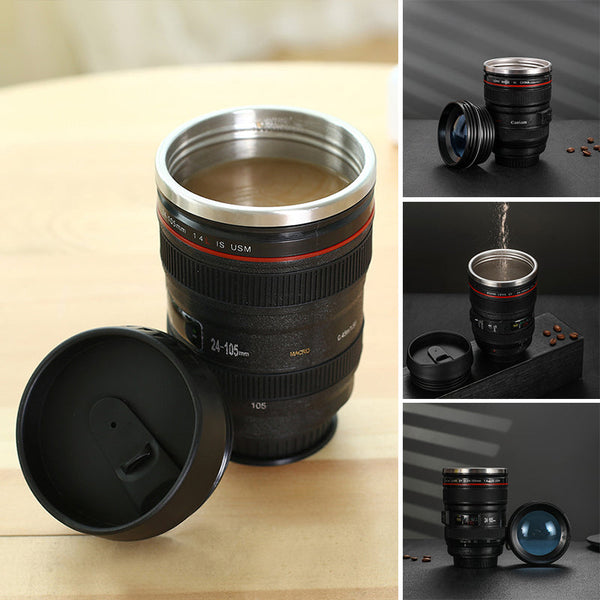 Camera Lens Inspired Insulated Mug Coffee Mug