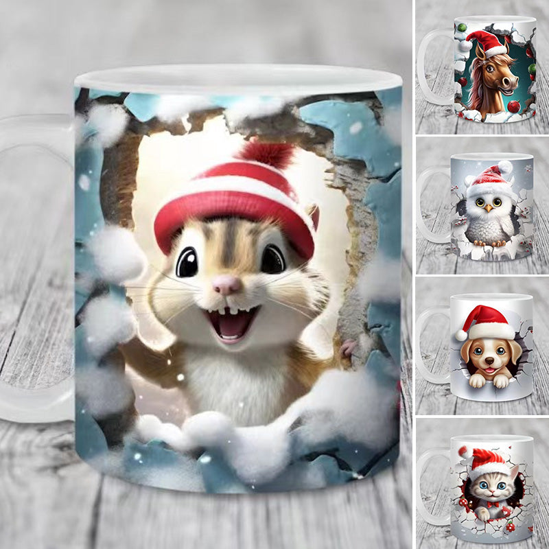 Christmas Animal Pattern Mug