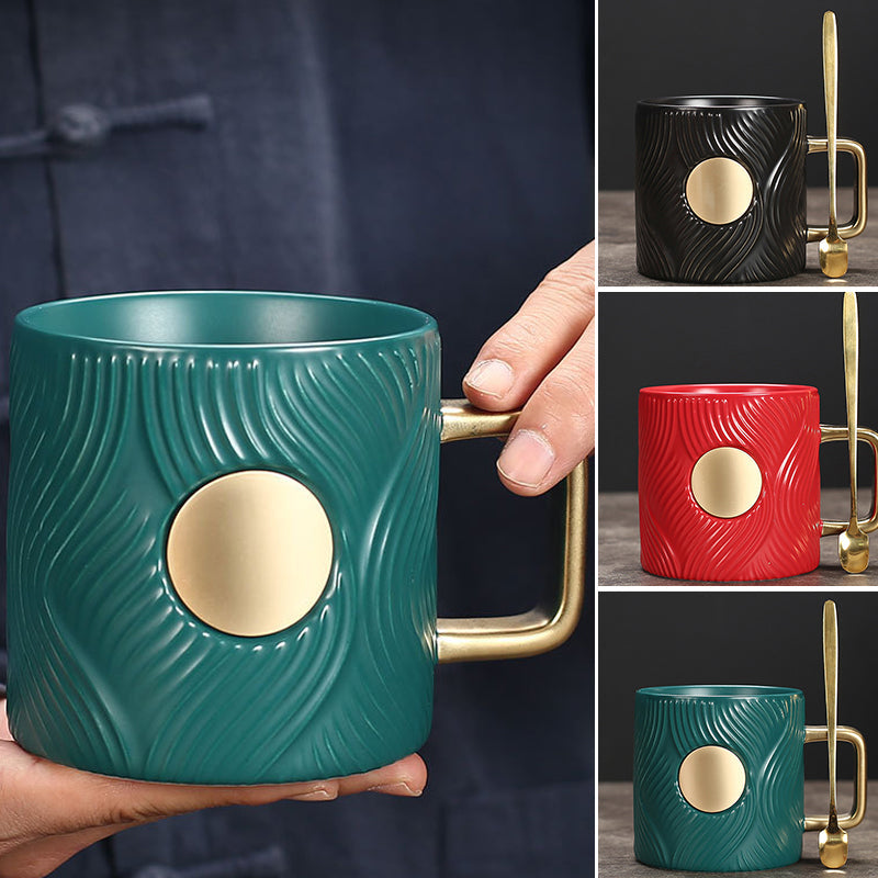 Corrugated Trendy Coffee Cup(with spoon)