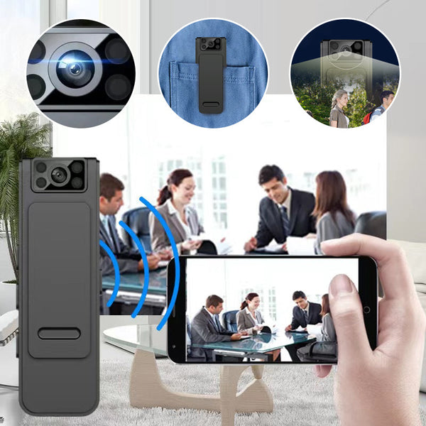 HD 1080P Portable Magnetic Back Clip Camera