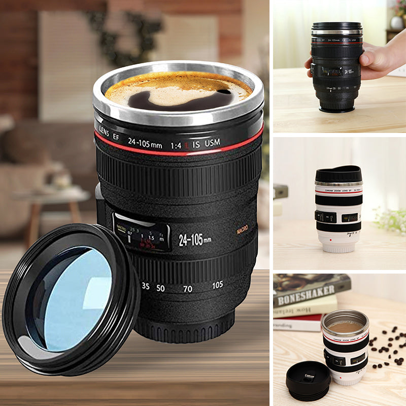 Camera Lens Inspired Insulated Mug Coffee Mug