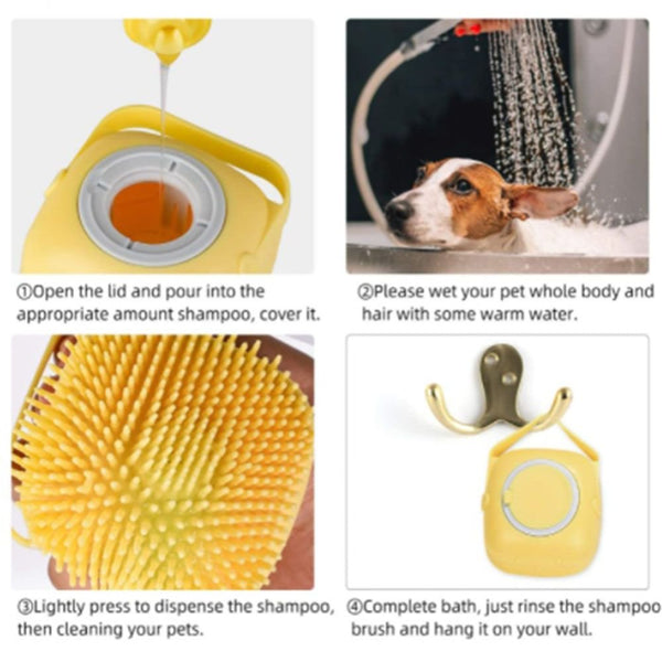 Pet Silicone Bath Massage Soft Brush