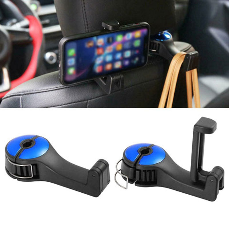 Universal Headrest Bracket Car Hook with Phone Holder