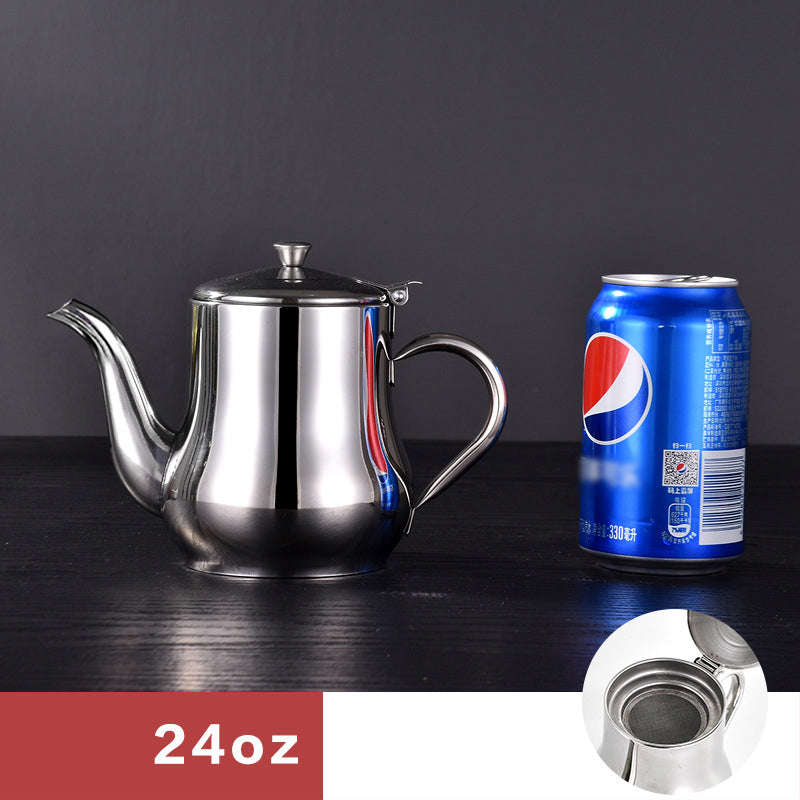 Stainless Steel Oiler, Oil Dispenser with Removable Strainer