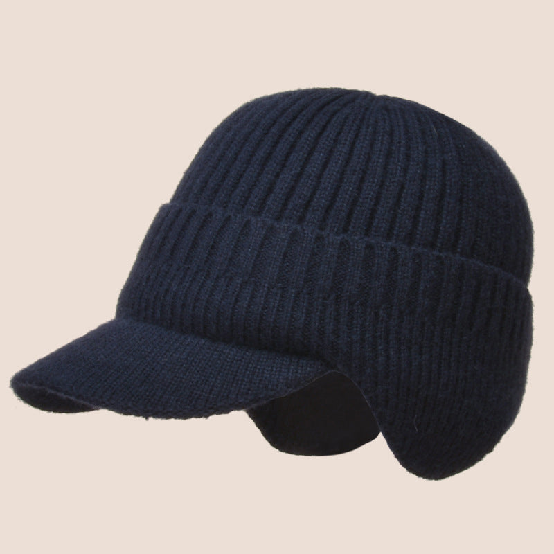 Winter Outdoor Riding Elastic Warm Ear Protection Knitted Hat for Men