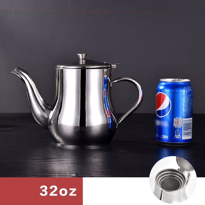 Stainless Steel Oiler, Oil Dispenser with Removable Strainer