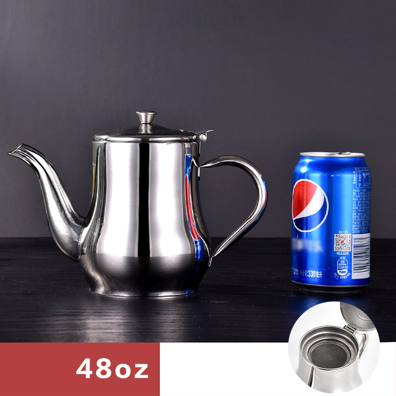 Stainless Steel Oiler, Oil Dispenser with Removable Strainer