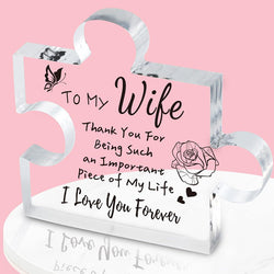 Engraved Block Puzzle Gifts Puzzle-Shaped Acrylic Plaque